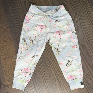 MonnaLisa Pink Floral Kids Sweatpants